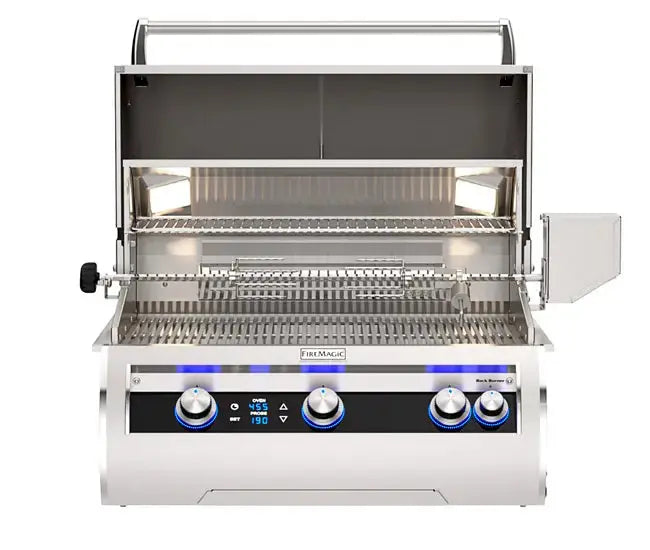 Fire Magic 30" 3-Burner Echelon Diamond Built-In Gas Grill w/ Rotisserie & Digital Thermometer (E660i) - Agent BBQ