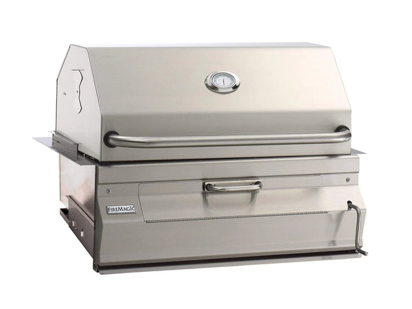 Fire Magic 30" Built-In Charcoal Grill in Stainless Steel Finish (14-SC01C-A) - Agent BBQ