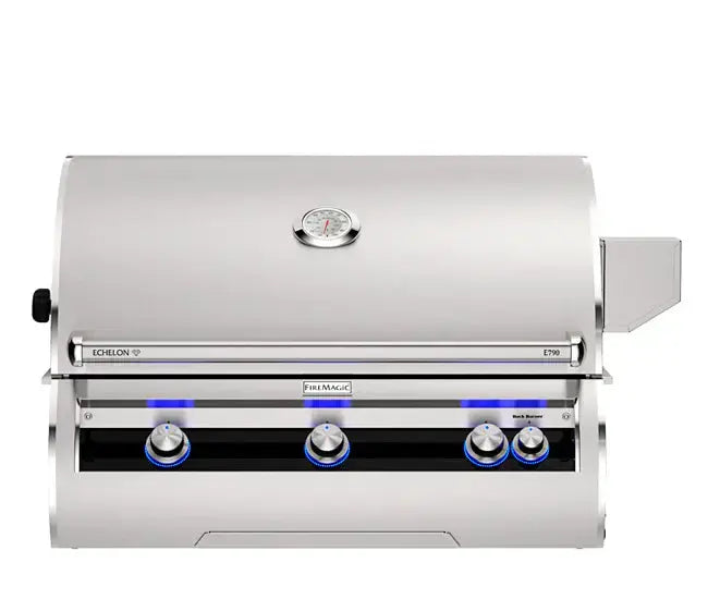 Fire Magic 36" 3-Burner Echelon Diamond Built-In Gas Grill w/ Rotisserie & Analog Thermometer (E790i) - Agent BBQ
