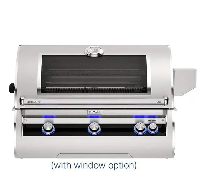 Fire Magic 36" 3-Burner Echelon Diamond Built-In Gas Grill w/ Rotisserie & Analog Thermometer (E790i) - Agent BBQ