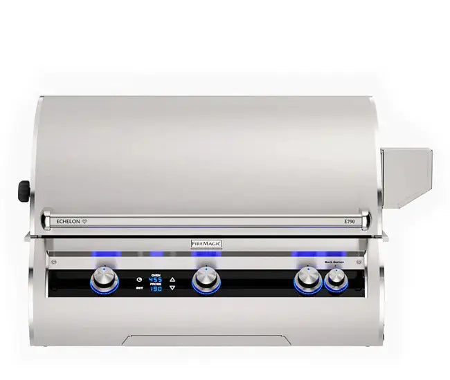 Fire Magic 36" 3-Burner Echelon Diamond Built-In Gas Grill with Rotisserie & Digital Thermometer (E790i) - Agent BBQ