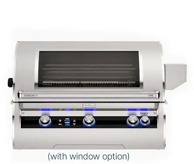 Fire Magic 36" 3-Burner Echelon Diamond Built-In Gas Grill with Rotisserie & Digital Thermometer (E790i) - Agent BBQ
