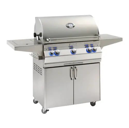 Fire Magic - Aurora A540s 30-Inch Propane Gas Freestanding Grill w/ Flush Mounted Single Side Burner, Backburner, Rotisserie Kit and Analog Thermometer - A540S-8EAP-62 - Agent BBQ