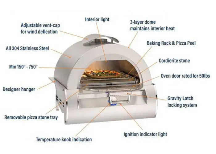 Fire Magic - Built-In Pizza Oven - Natural Gas - 5600N - Agent BBQ