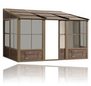 Gazebo Penguin - Florence Sand Wall Mounted Solarium with Metal Roof Gazebo Penguin