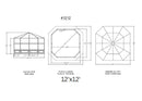 Gazebo Penguin - Florence Slate Solarium with Polycarbonate Roof Gazebo Penguin