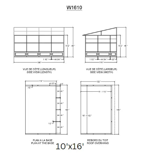 Gazebo Penguin - Florence Slate Wall Mounted Solarium Polycarbonate Roof Gazebo Penguin