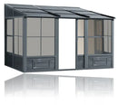 Gazebo Penguin - Florence Slate Wall Mounted Solarium with Metal Roof Gazebo Penguin