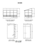 Gazebo Penguin - Florence Slate Wall Mounted Solarium with Metal Roof Gazebo Penguin