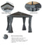 Gazebo Penguin - Venus Slate Gazebo with Polycarbonate Roof Gazebo Penguin