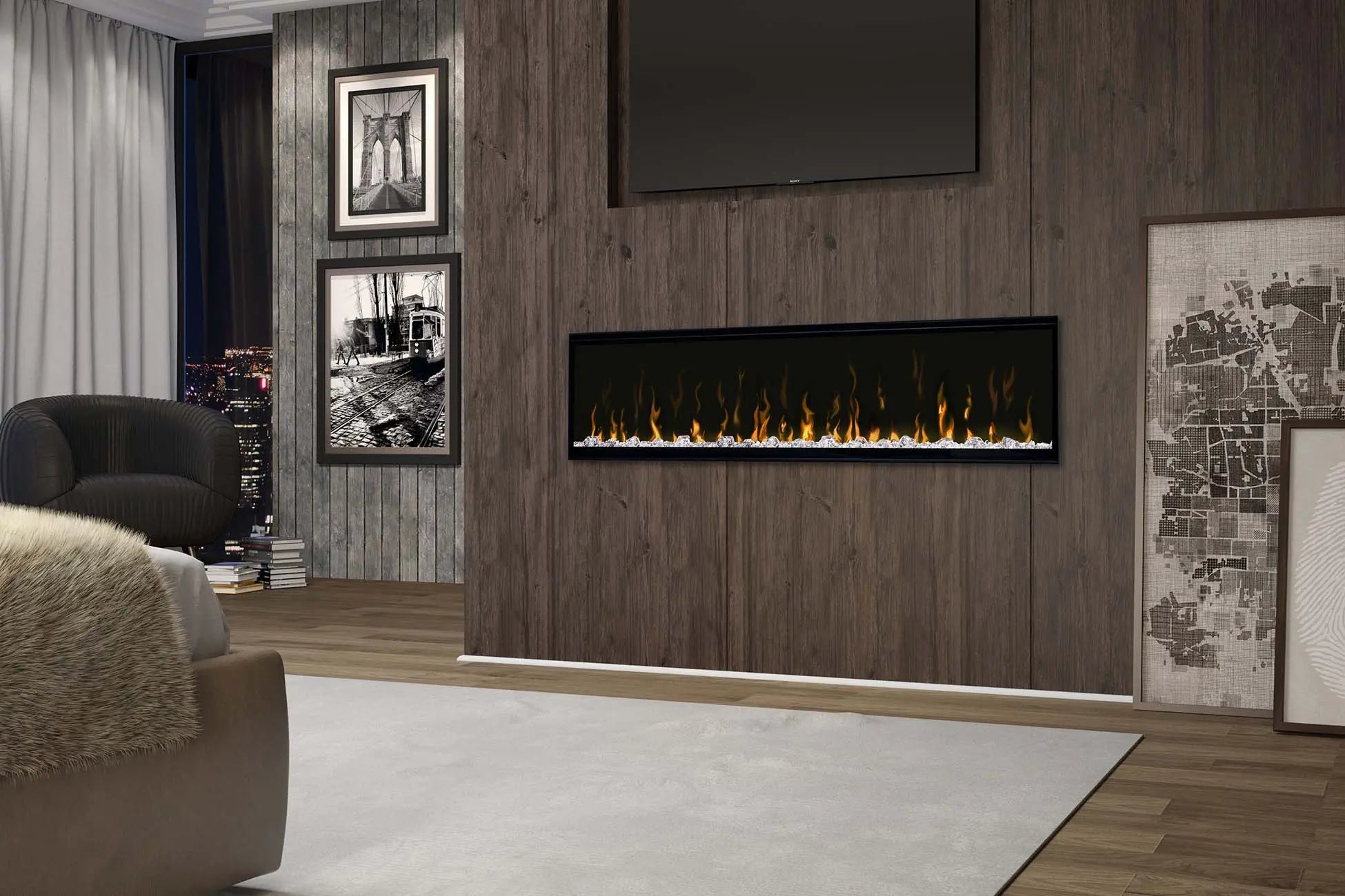 IgniteXL Dimplex 60" Linear Recessed / Built in Electric Fireplace Dimplex