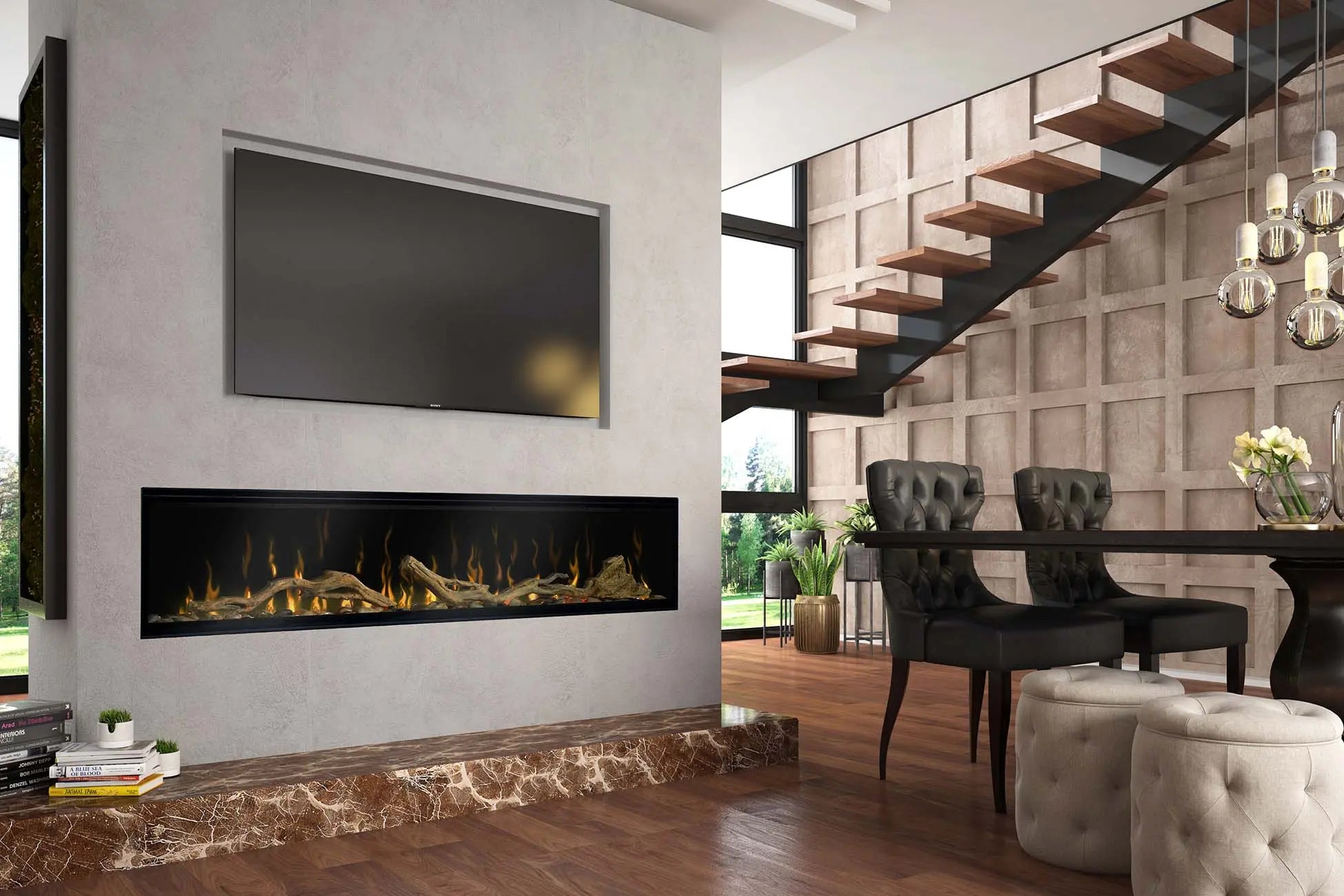 IgniteXL Dimplex 60" Linear Recessed / Built in Electric Fireplace Dimplex