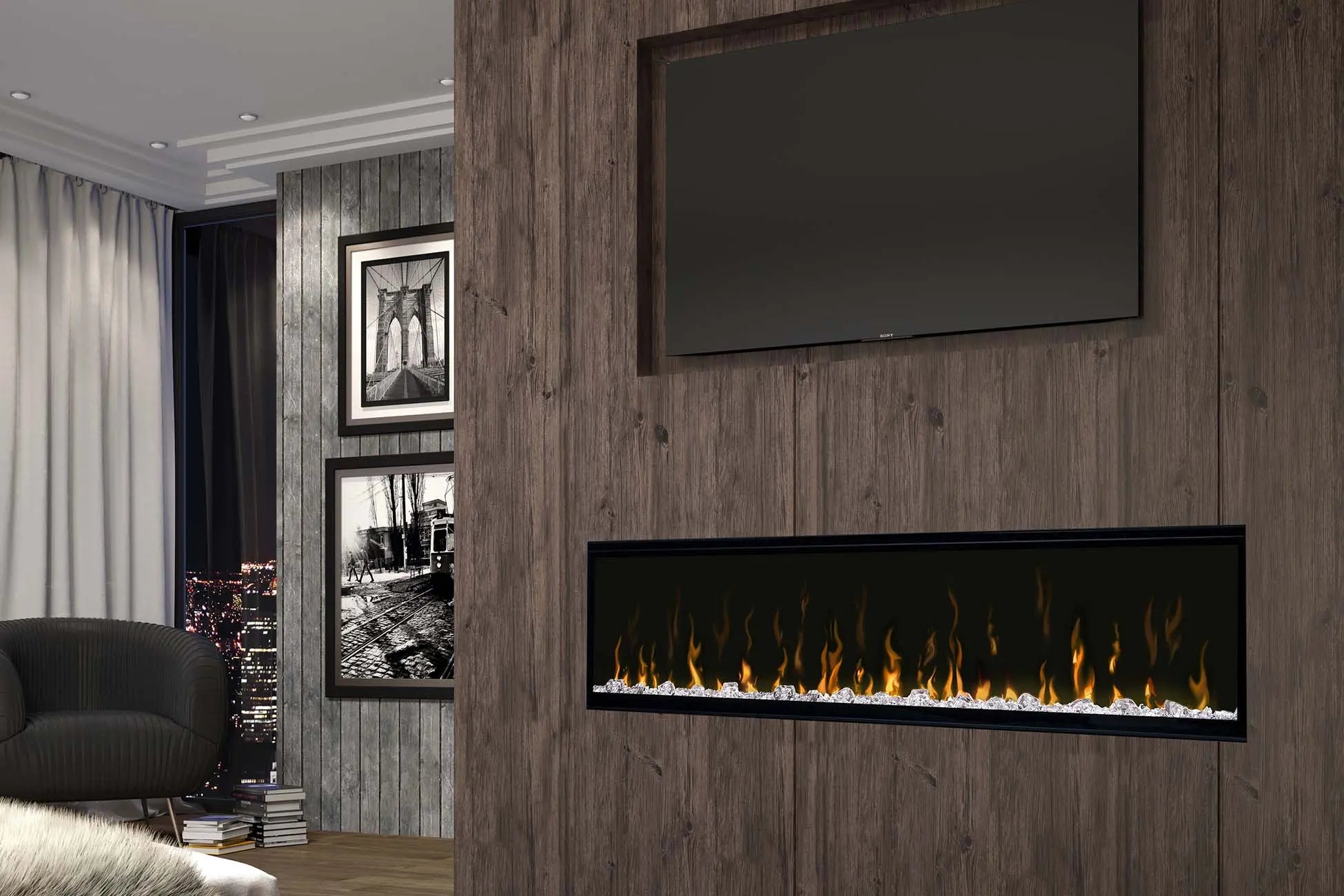 IgniteXL Dimplex 60" Linear Recessed / Built in Electric Fireplace Dimplex