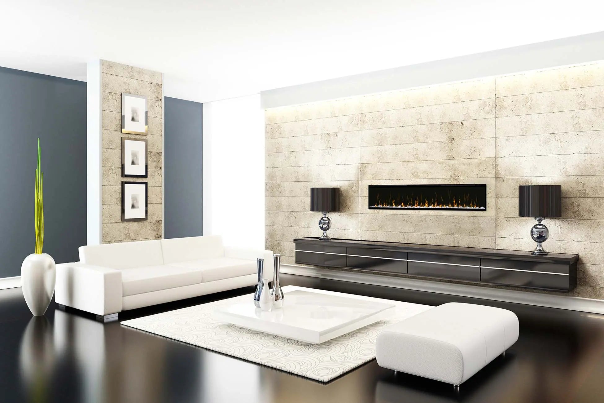 IgniteXL Dimplex 74" Linear Recessed / Built in Electric Fireplace Dimplex