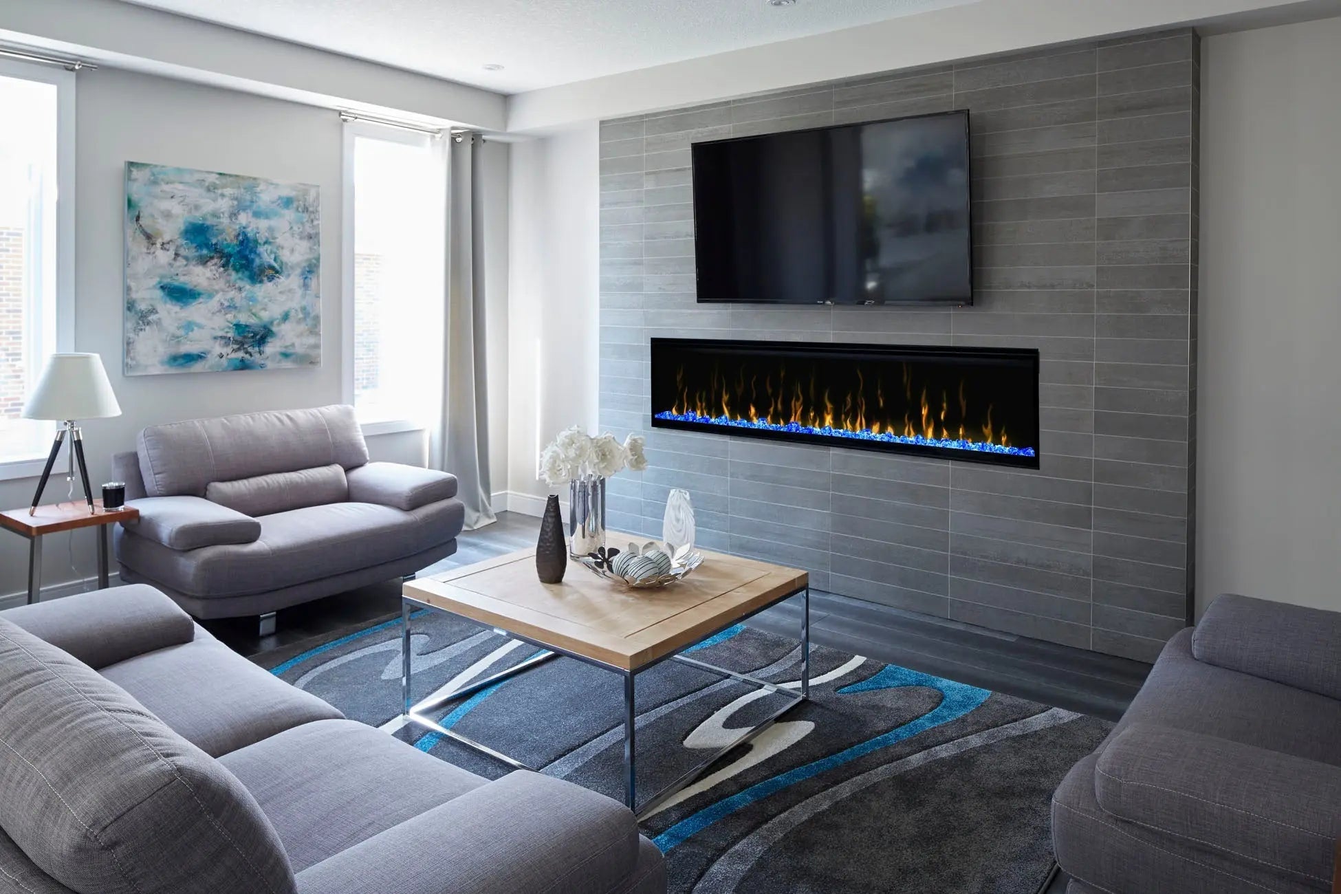 IgniteXL Dimplex 74" Linear Recessed / Built in Electric Fireplace Dimplex