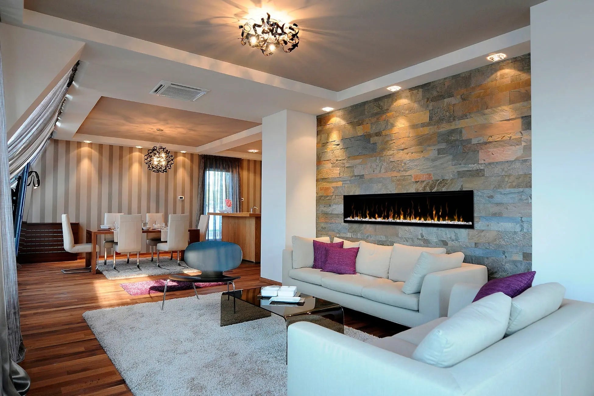 IgniteXL Dimplex 74" Linear Recessed / Built in Electric Fireplace Dimplex
