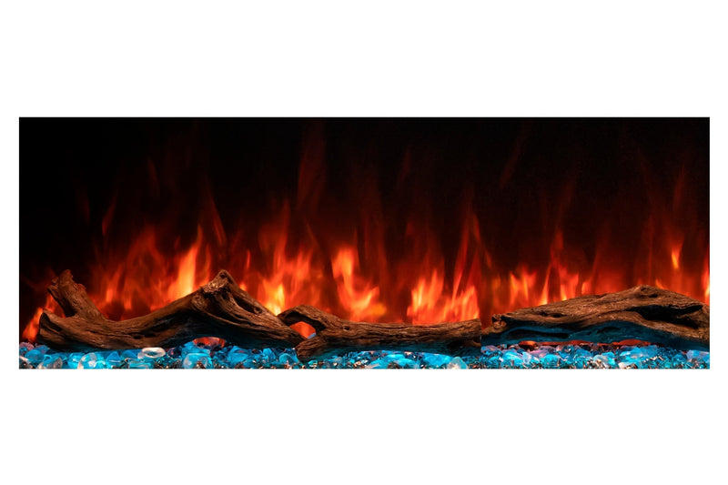 Modern Flames Landscape Pro 70'' Studio Suite Wall Mount Mantel Package | Coastal Sand Modern Flames