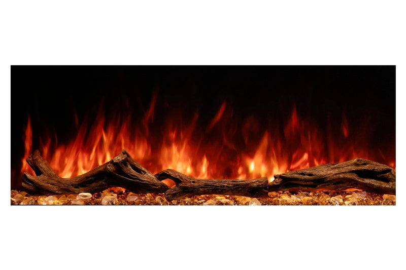 Modern Flames Landscape Pro 70'' Studio Suite Wall Mount Mantel Package | Coastal Sand Modern Flames