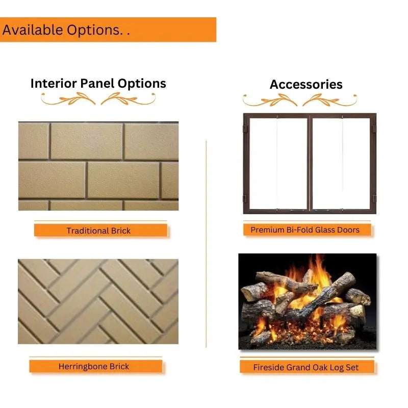 Majestic Castlewood 42-Inch Outdoor Wood Burning Fireplace Majestic