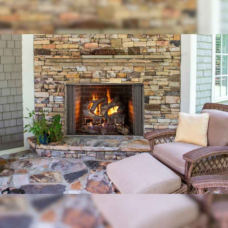 Majestic Cottagewood 36-Inch Outdoor Wood Burning Fireplace Majestic
