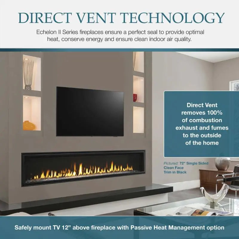 Majestic Echelon II 60" Linear Direct Vent Gas Fireplace | ECHEL60IN Majestic