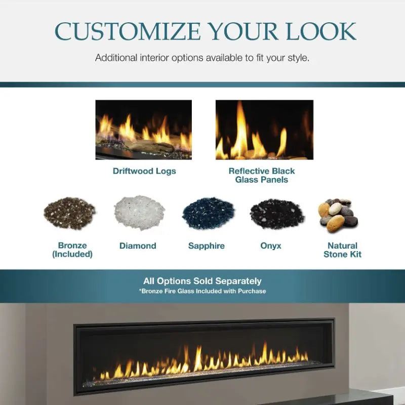 Majestic Echelon II 60" Linear Direct Vent Gas Fireplace | ECHEL60IN Majestic