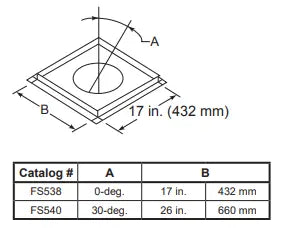 Majestic Flat Firestop Spacer for Straight Flue for SL1100 Series Wood Burning Pipe Majestic
