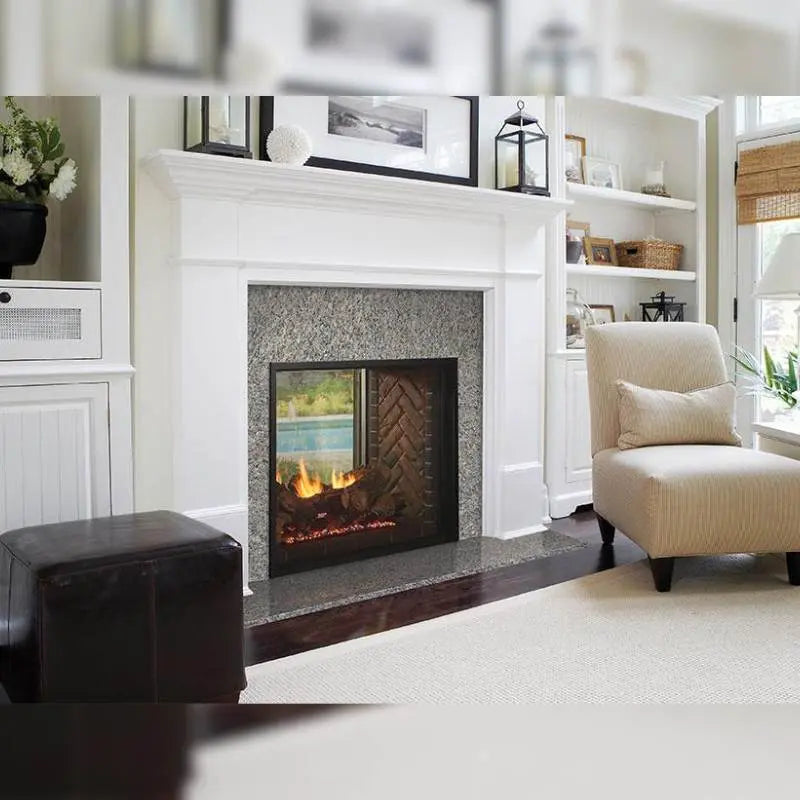 Majestic Fortress 36-Inch Indoor/Outdoor See Thru Vent Free Gas Fireplace Majestic