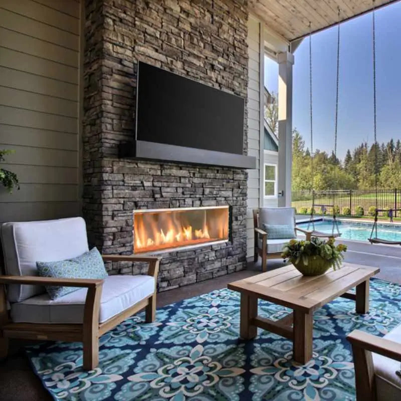 Majestic Lanai 48-Inch Outdoor Linear Vent Free Gas Fireplace Majestic