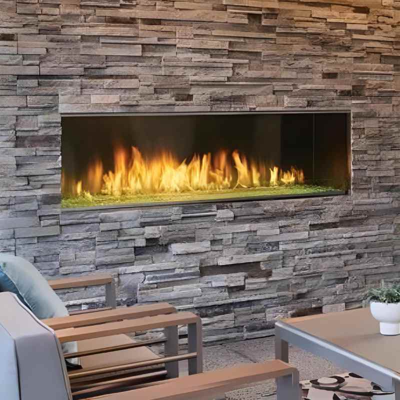 Majestic Lanai 60-Inch Outdoor Linear Vent Free Gas Fireplace Majestic