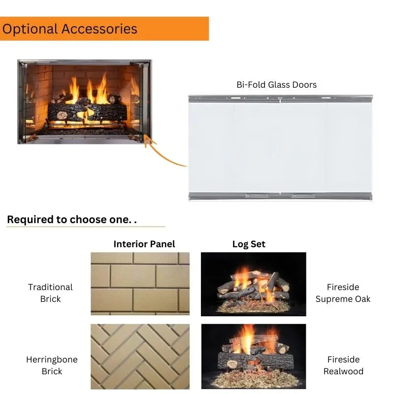 Majestic Villawood 42-Inch Outdoor Wood Burning Fireplace Majestic