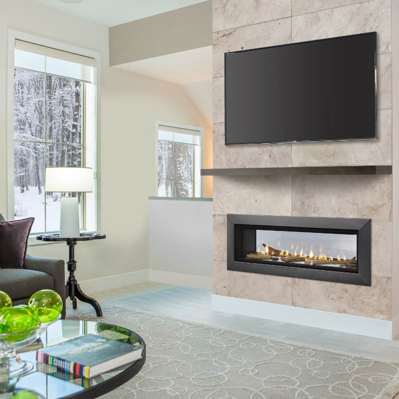 Majestic Echelon II 48" See Through Linear Direct Vent Gas Fireplace | ECHEL48ST Majestic