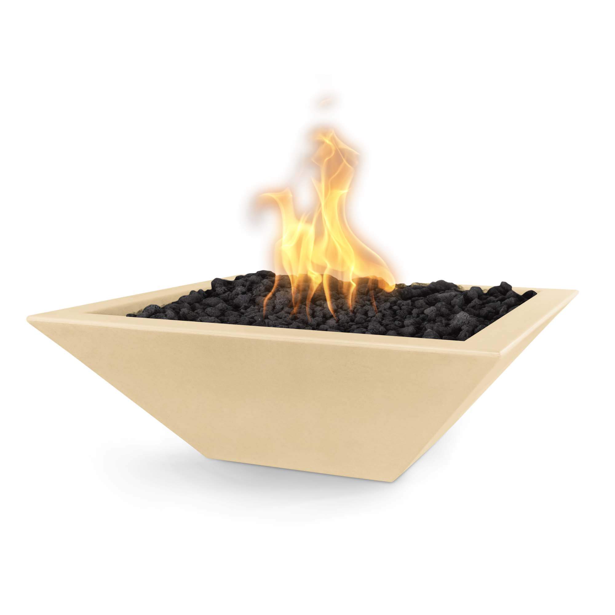 Maya 36-Inch Square Concrete Fire Bowl - OPT-36SFO