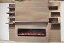 Modern Flames Allwood Fireplace Media Wall in Coastal Sand | 60'' Spectrum Electric Fireplace Modern Flames