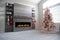 Modern Flames Allwood Fireplace Media Wall in Driftwood Gray | 60'' Orion Slim Heliovision Electric Fireplace Modern Flames