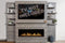 Modern Flames Allwood Fireplace Media Wall in Driftwood Gray | 60'' Orion Slim Heliovision Electric Fireplace Modern Flames