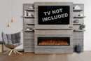 Modern Flames Allwood Fireplace Media Wall in Driftwood Gray | 60'' Spectrum Electric Fireplace Modern Flames