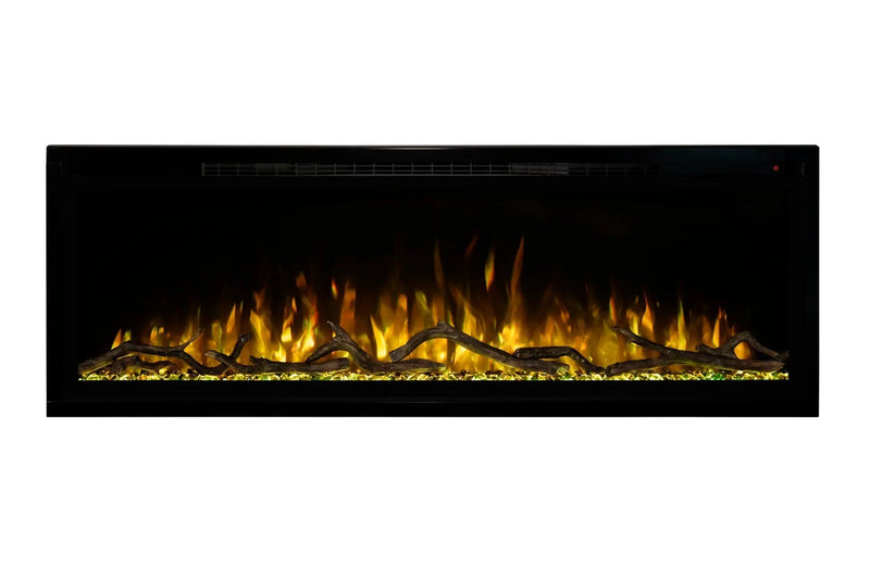 Modern Flames Allwood Fireplace Media Wall in Driftwood Gray | 60'' Spectrum Electric Fireplace Modern Flames
