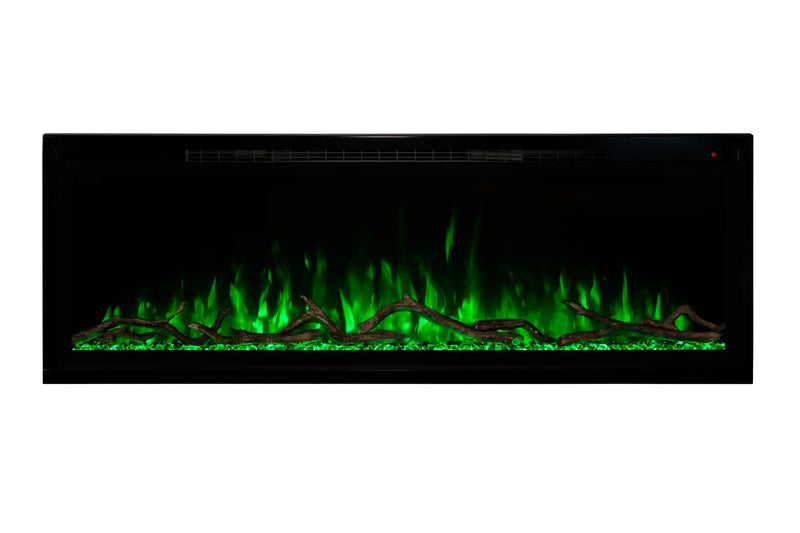 Modern Flames Allwood Fireplace Media Wall in Driftwood Gray | 60'' Spectrum Electric Fireplace Modern Flames