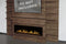 Modern Flames Allwood Fireplace Media Wall in Weathered Walnut | 60'' Orion Slim Heliovision Electric Fireplace Modern Flames