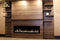 Modern Flames Allwood Fireplace Media Wall in Weathered Walnut | 60'' Orion Slim Heliovision Electric Fireplace Modern Flames