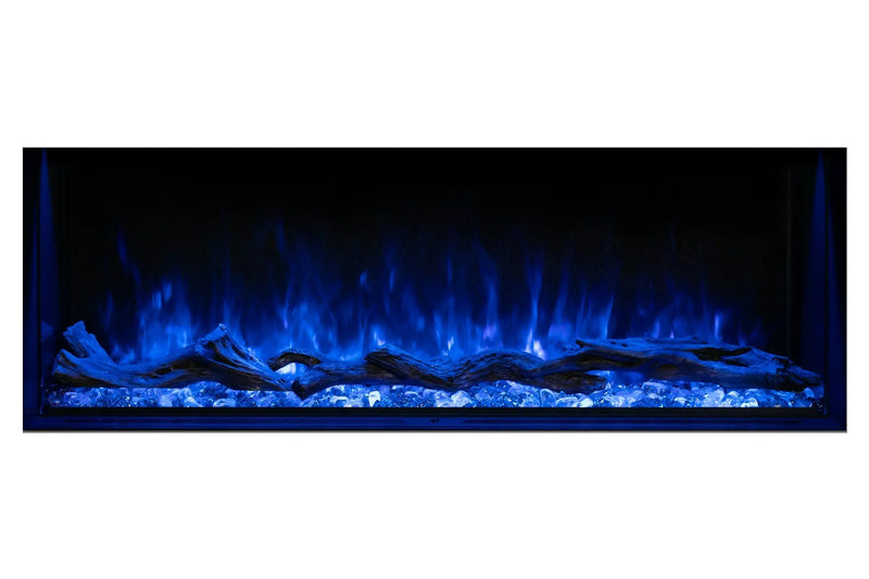 Modern Flames Landscape Pro 58'' Electric Fireplace Wall Mount Studio Suite | White Ready to Paint Modern Flames