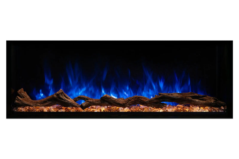 Modern Flames Landscape Pro 58'' Electric Fireplace Wall Mount Studio Suite | White Ready to Paint Modern Flames