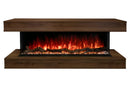 Modern Flames Landscape Pro 82'' Studio Suite Wall Mount Mantel Package | Weathered Walnut Modern Flames