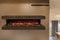 Modern Flames Landscape Pro 82'' Studio Suite Wall Mount Mantel Package | Weathered Walnut Modern Flames