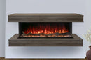 Modern Flames Landscape Pro 94'' Studio Suite Wall Mount Mantel Package | Driftwood Grey Modern Flames