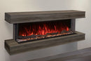 Modern Flames Landscape Pro 94'' Studio Suite Wall Mount Mantel Package | Driftwood Grey Modern Flames