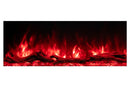 Modern Flames Landscape Pro 94'' Studio Suite Wall Mount Mantel Package | Weathered Walnut Modern Flames