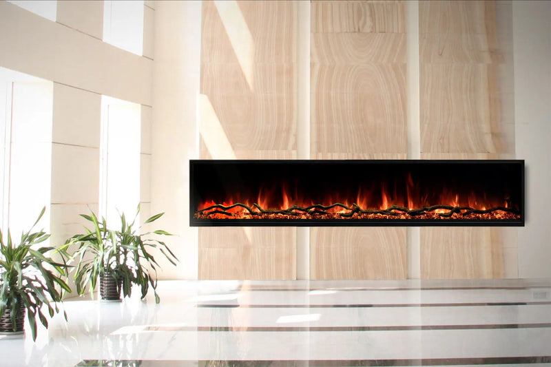Modern Flames Landscape Pro Slim 96" Built In Linear Electric Fireplace Modern Flames