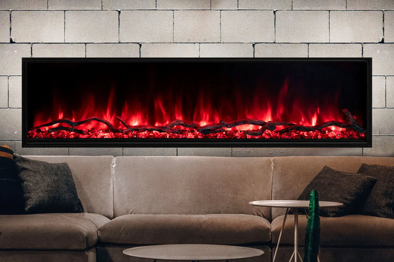 Modern Flames Landscape Pro Slim 96" Built In Linear Electric Fireplace Modern Flames